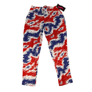 Vintage Buffalo Bills Zubaz red white and blue splatter print pants Size L